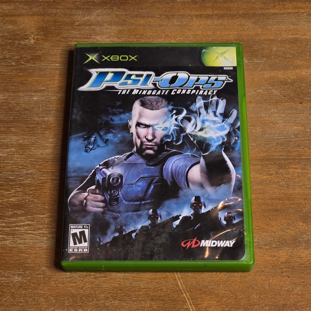 Midway Psi-Ops The‎ Mindgate Conspiracy Xbox Good Original Case